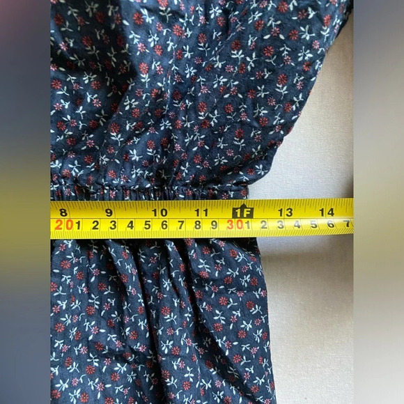 NWT Madewell Tie-Back Peplum Top in Campden Daisies  Sz XS - Picture 11 of 12